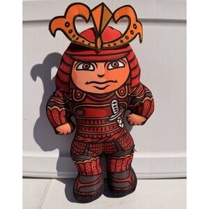 Charlie Zabarte Samurai Warrior 15" plush doll red/black by Linda McDonald P5